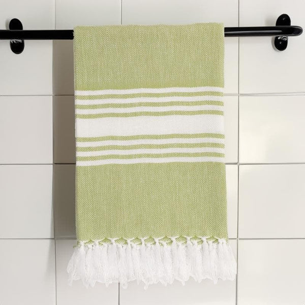 Buy Striped Bliss Bath Towel - Green at Vaaree online | Beautiful Bath Towels to choose from