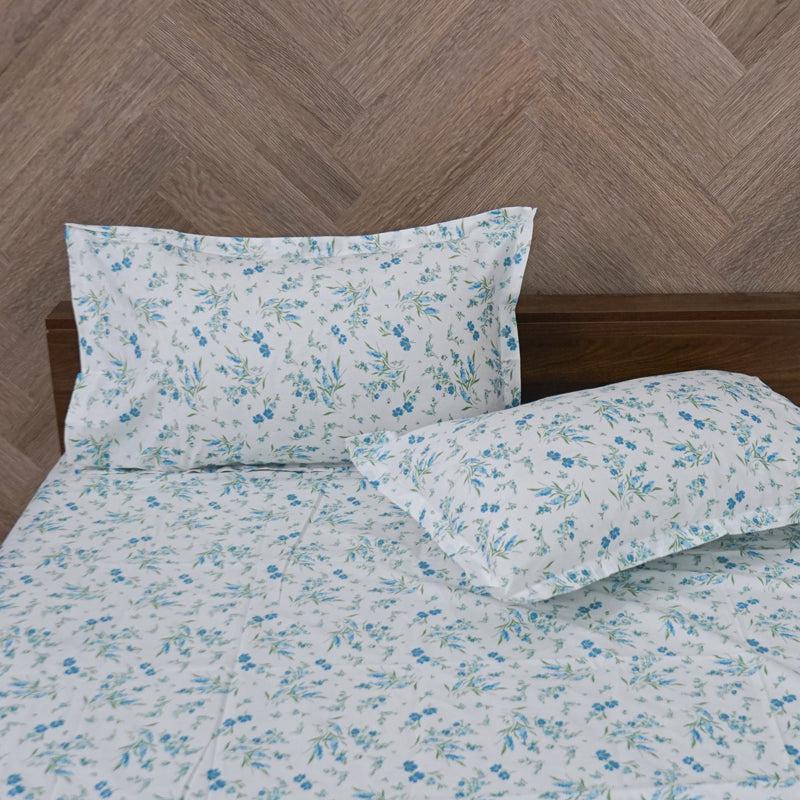 Buy Peila Floral Bedsheet - Blue Bedsheets from Vaaree