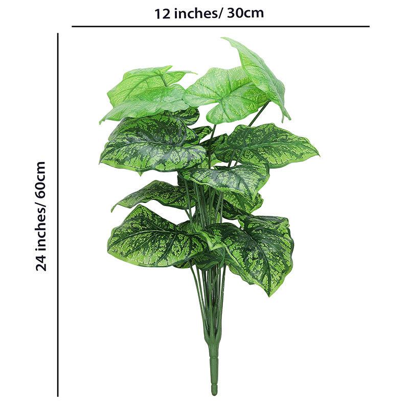 Buy Faux Botanic Dark Green Alocasia Plant - 2 Feet Artificial Plants from Vaaree