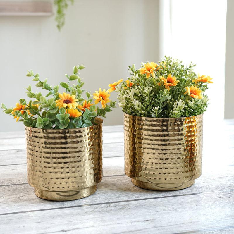 Buy Nisya Hammered Planter - Set Of Two Pots & Planters from Vaaree