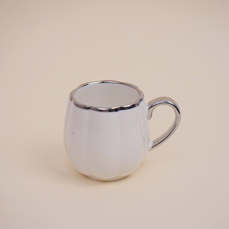 Buy Magina White Ceramic Cup (180 ML) - Set Of Six Mug from Vaaree