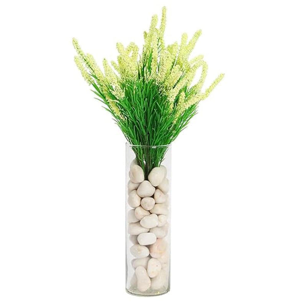 Artificial Flowers - Faux Hogla Bunch (Light Yellow) - Set Of Three