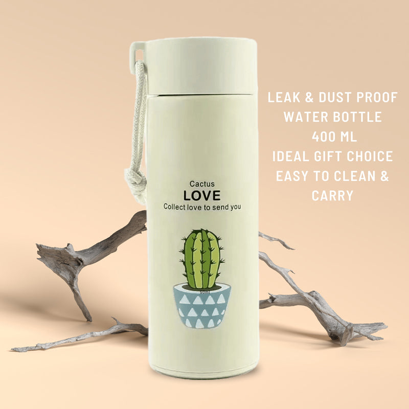 Bottle - Cacti Clan Water Bottle (400 ML) - Green