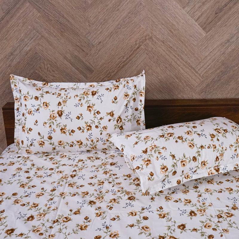 Buy Ramisa Floral Bedsheet - Yellow Bedsheets from Vaaree