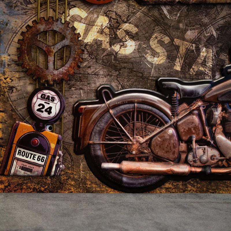 Buy Retro Bullet Bike Wall Accent Wall Accents from Vaaree