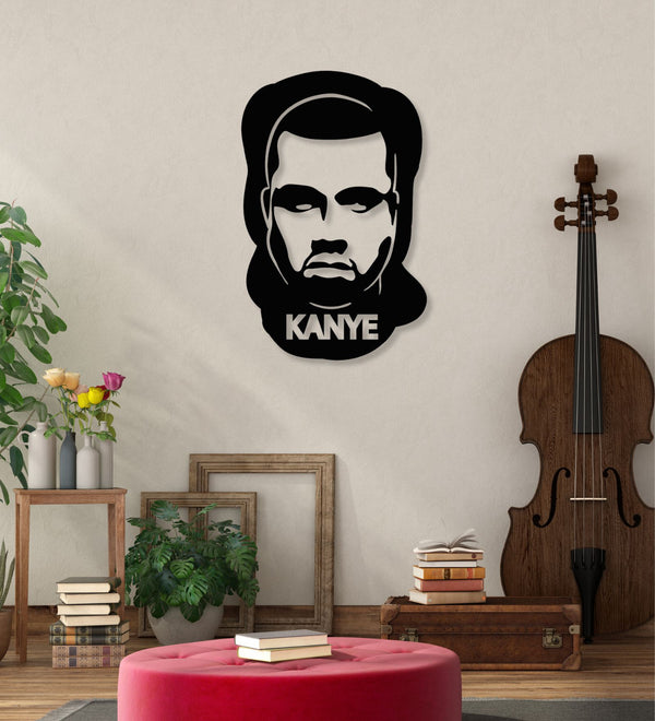 Wall Accents - Kanye West Black Wall Art