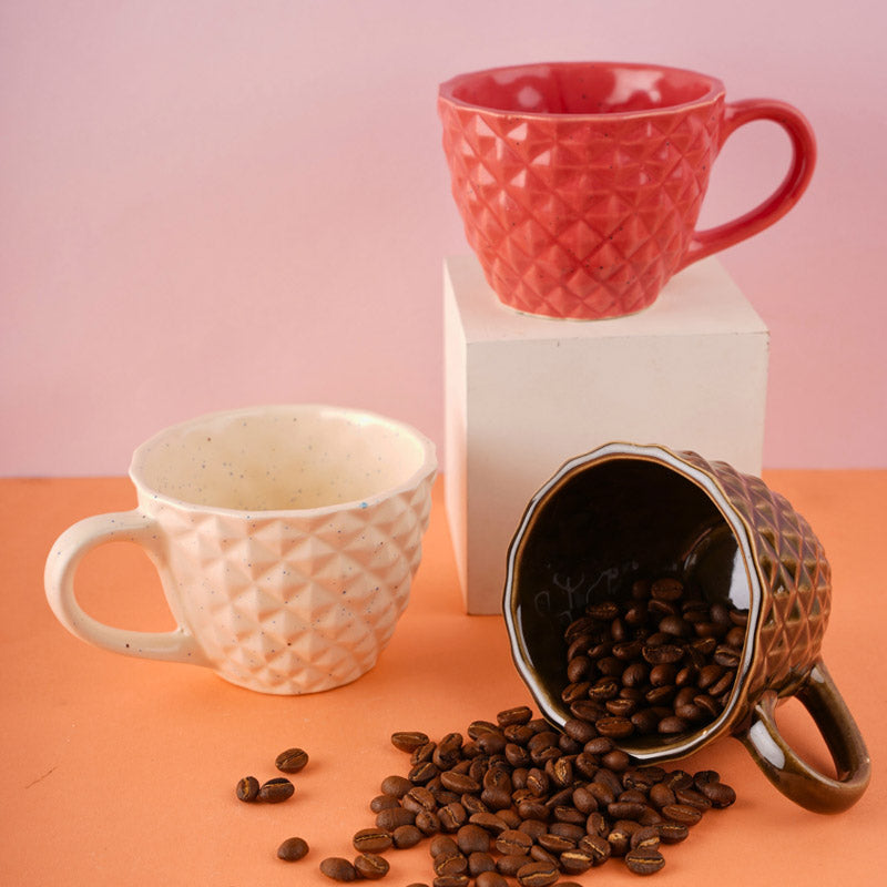 Buy Rossana Ceramic Cup (220 ML) - Set of Three Mug & Tea Cup from Vaaree