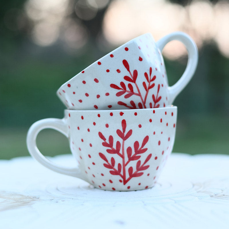 Buy Faira Ceramic Cup (200 ML) - Set of Three Mug & Tea Cup from Vaaree