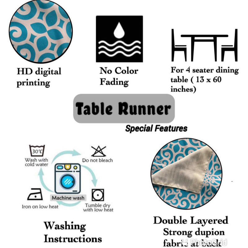 Buy Ekat Table Runner - Blue Table Runner from Vaaree