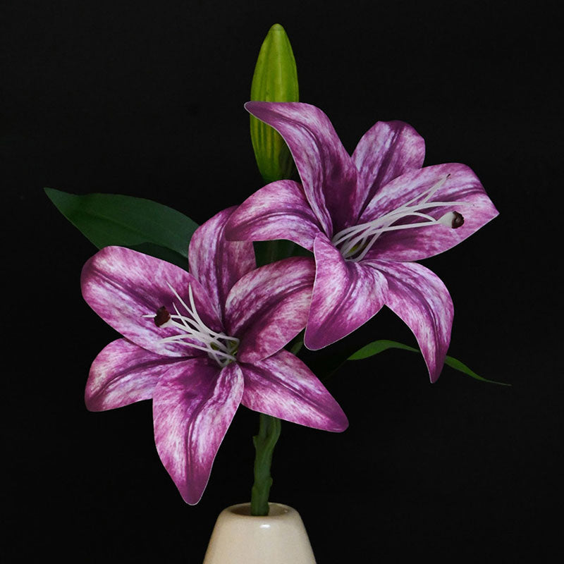 Buy Faux Everlasting Lily Flower Stick - Purple Artificial Flowers from Vaaree