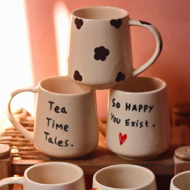 Buy Tea Time Tales Cup (250 ML) - Set of Six Mug & Tea Cup from Vaaree