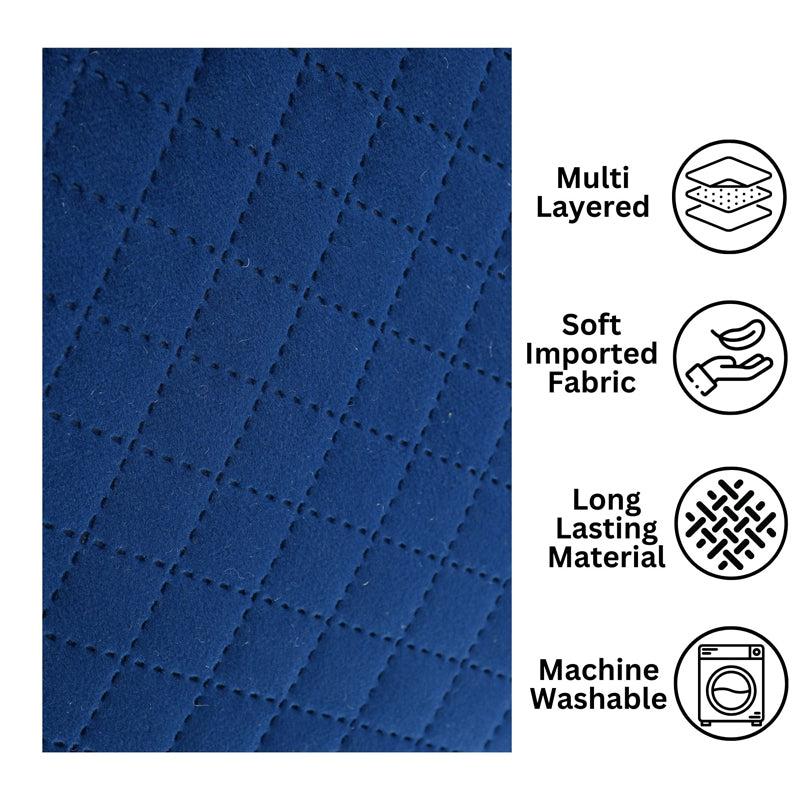 Buy Osric Velvet Quilted Placemat (Blue) - Set Of Six Table Mats from Vaaree