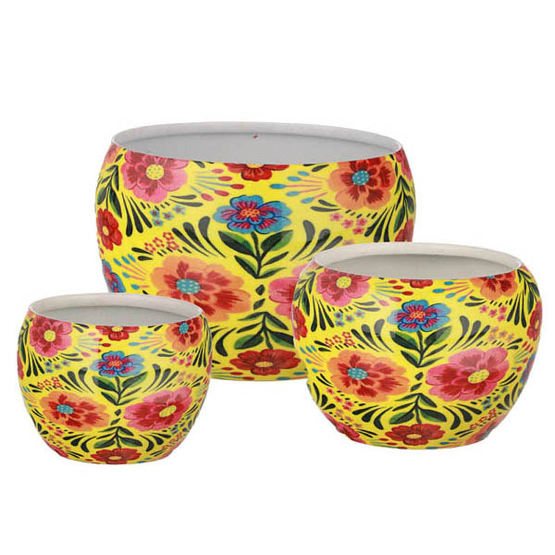 Buy Adni Ethnic Handcrafted Planter - Set Of Three Pots & Planters from Vaaree