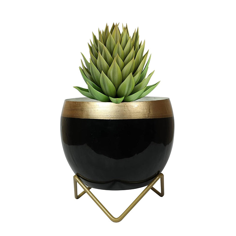 Buy Brita Planter With Stand - Black Pots & Planters from Vaaree