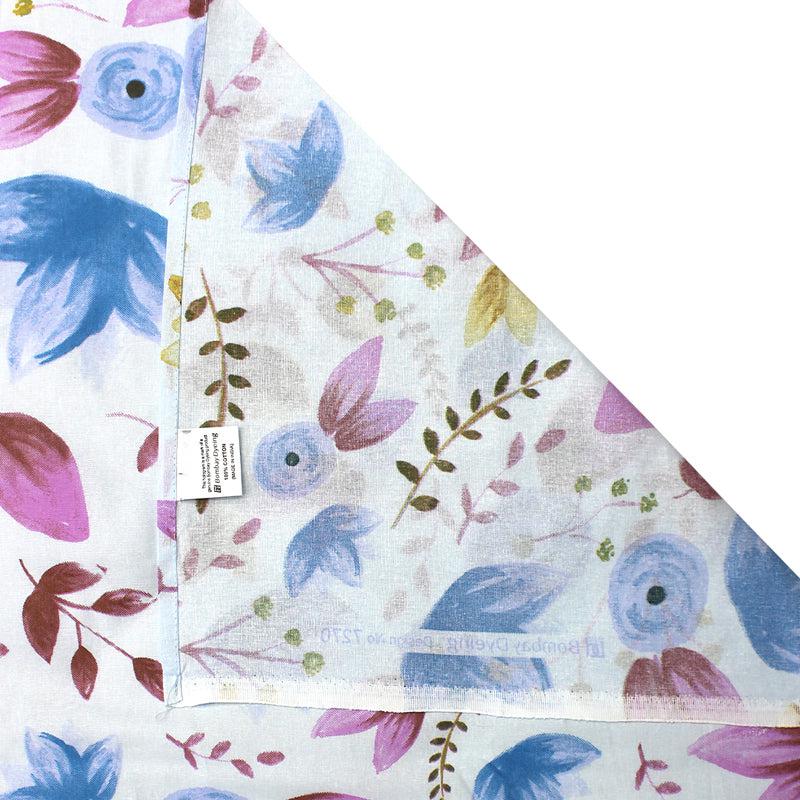 Buy Vidhi Floral Bedsheet - White & Blue Bedsheets from Vaaree