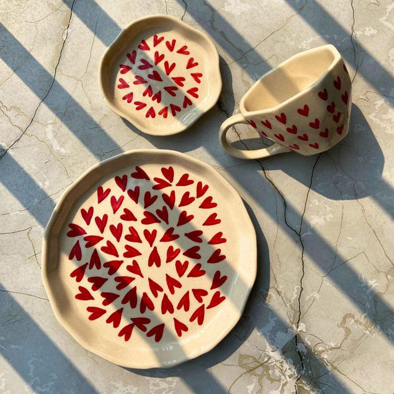 Buy Amour Heart Dinner Set - Three Piece Set Dinner Set from Vaaree