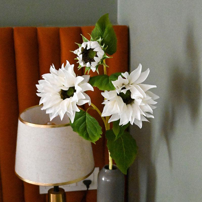 Buy Faux Sunflower Flower Stick - White Artificial Flowers from Vaaree