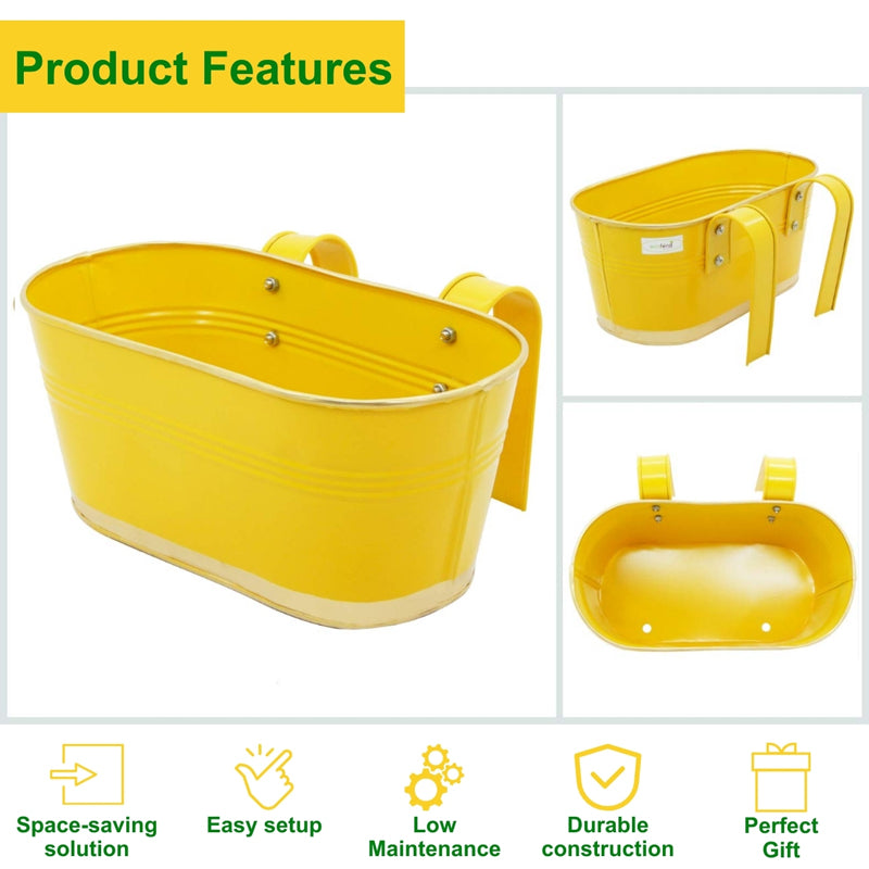 Buy Norva Hanging Planter (Yellow) - Set Of Three Pots & Planters from Vaaree