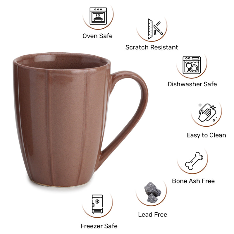 Buy Ciro Ceramic Mug (Pastel Brown) - 300 ML Mug & Tea Cup from Vaaree