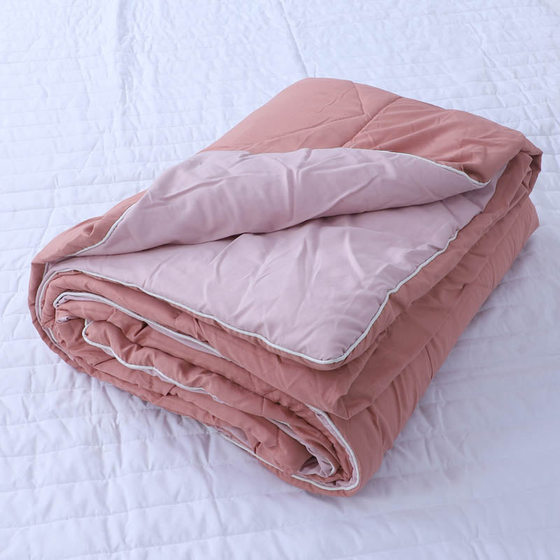 Buy Adova Reversible Microfiber Comforter (Pink & Peach) - 120 GSM Comforters & AC Quilts from Vaaree