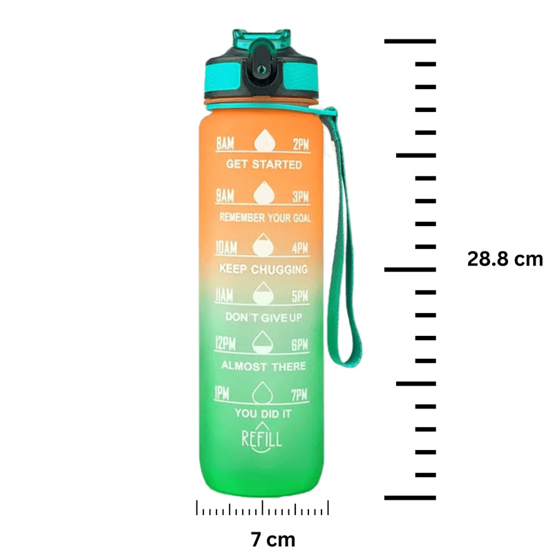 Buy Motivational Water Bottle With Time Marker (1000 ML) - Set Of Two Bottle from Vaaree