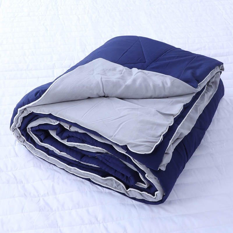 Buy Adova Reversible Microfiber Comforter (Blue & Grey) - 120 GSM Comforters & AC Quilts from Vaaree