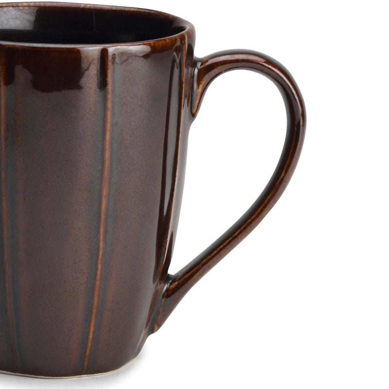 Buy Ciro Brown Ceramic Mug (300 ML) - Set Of Two Mug & Tea Cup from Vaaree