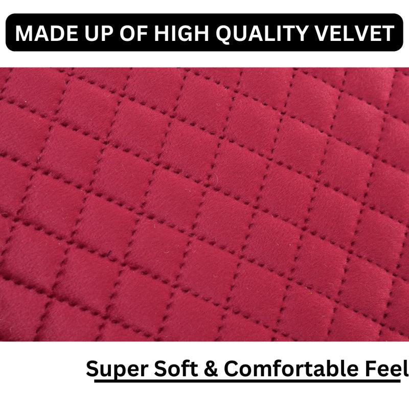 Buy Orson Quilted Velvet Cushion Cover (Red) - Set Of Five Cushion Cover Sets from Vaaree