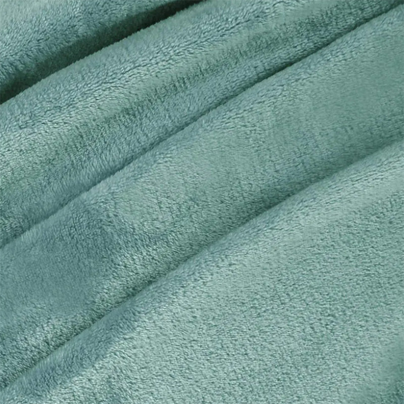 Buy Sarva Solid Knitted Cotton Flannel Blanket (Sea Green) - 190 GSM Blankets from Vaaree