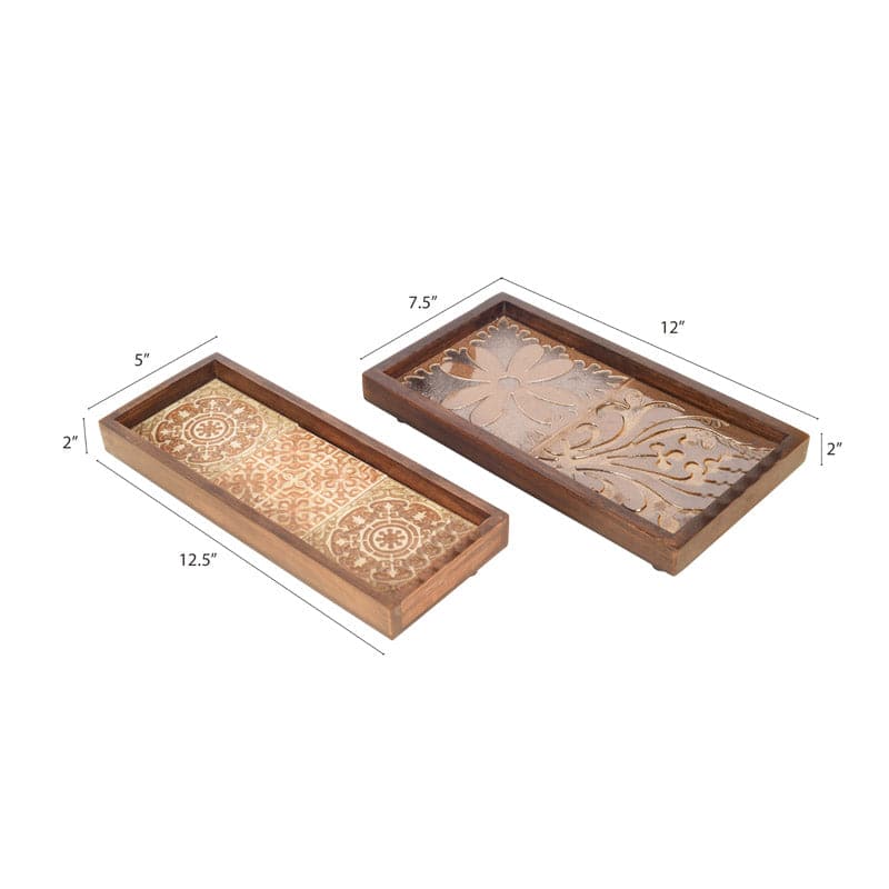 Serving Tray - Bloom Serenede Tray - Set Of Two