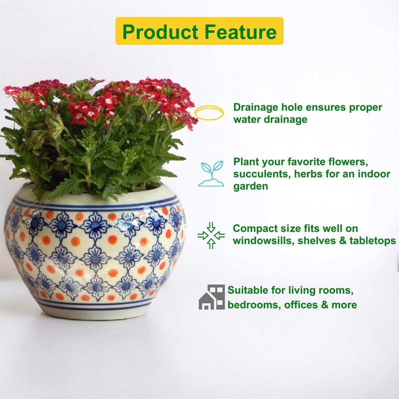 Buy Ardra Ethnic Planter - Blue Pots & Planters from Vaaree