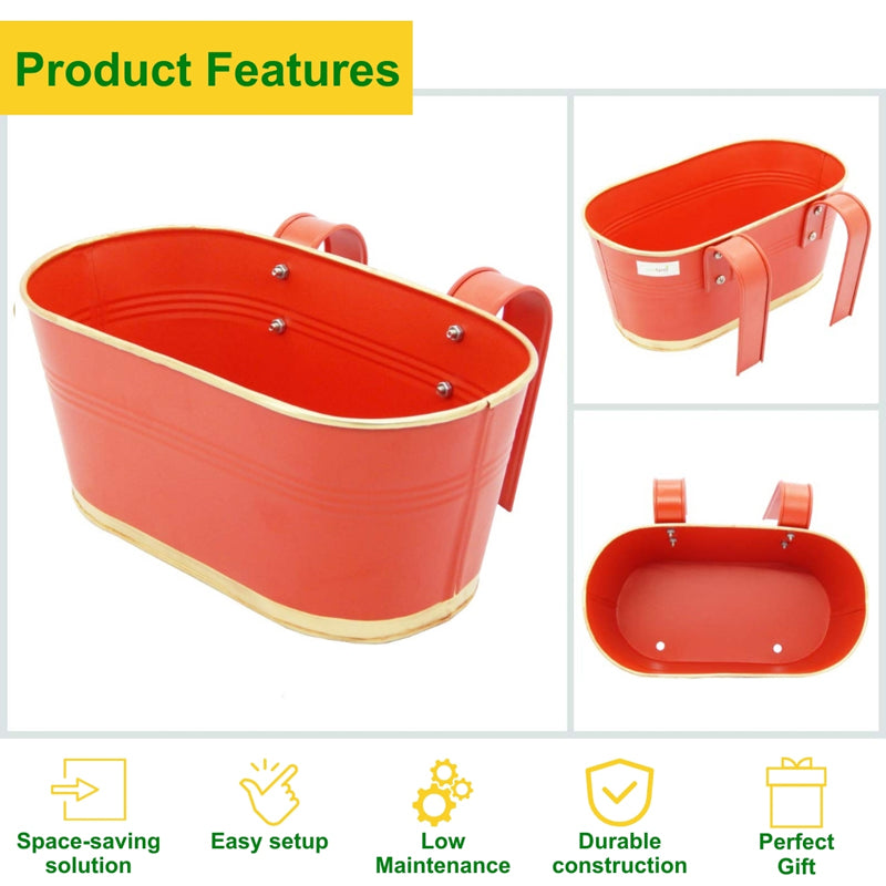 Buy Norva Hanging Planter (Orange) - Set Of Three Pots & Planters from Vaaree