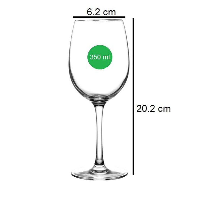 Buy Deliz Wine Glasses (350 ML) - Set of Six Wine & Champagne Glasses from Vaaree