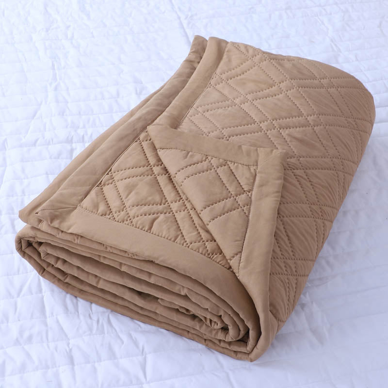 Buy Jisha Microfiber Bedcover - Brown Bedcovers from Vaaree