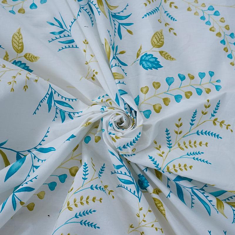 Buy Bijul Floral Bedsheet - Blue & Green Bedsheets from Vaaree