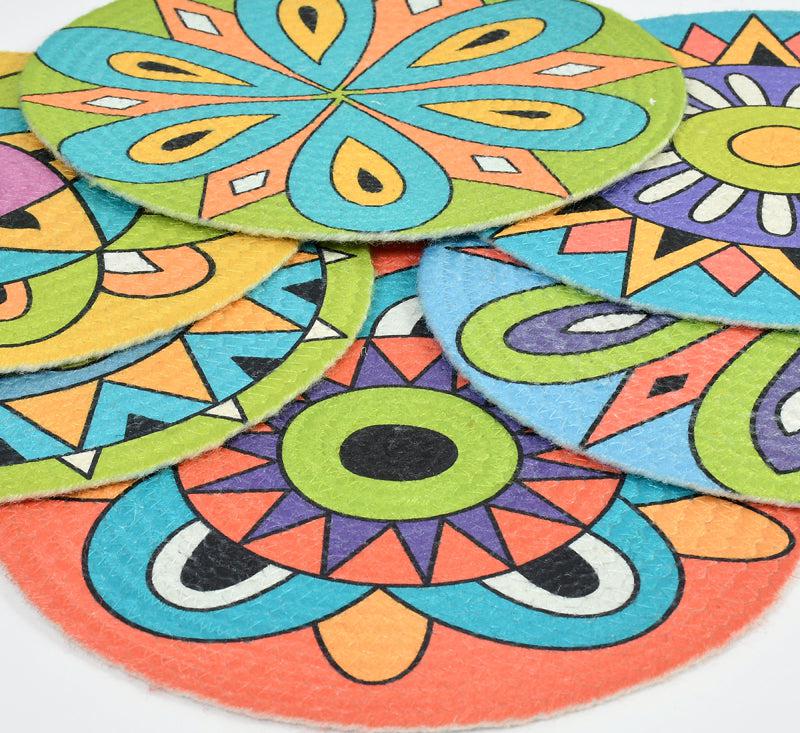 Buy Jovie Round Placemat - Set Of Six Table Mat from Vaaree