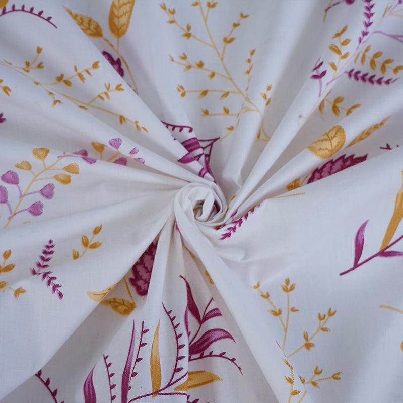 Buy Bijul Floral Bedsheet - White & Red Bedsheets from Vaaree