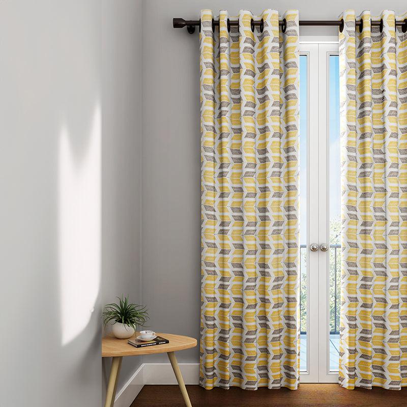 Buy Parisha Yellow Curtain Curtains from Vaaree