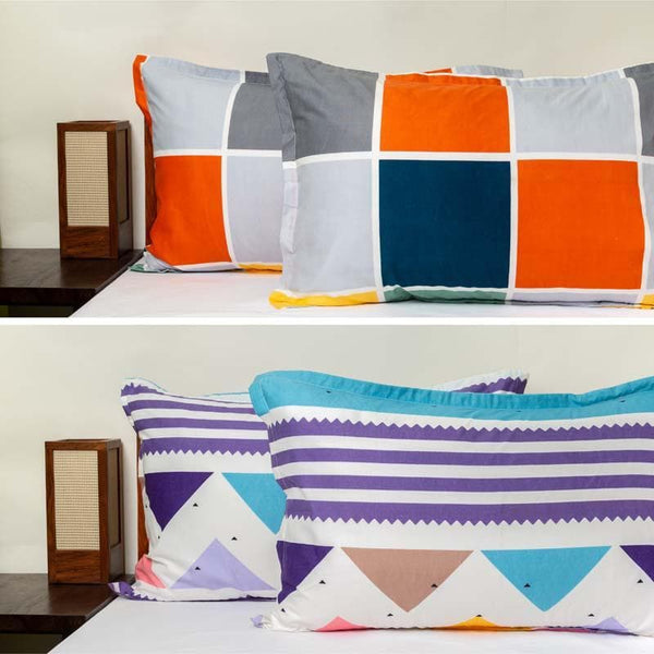Buy Moto Modern Pillow Cover - Set of Four at Vaaree online | Beautiful Pillow Covers to choose from