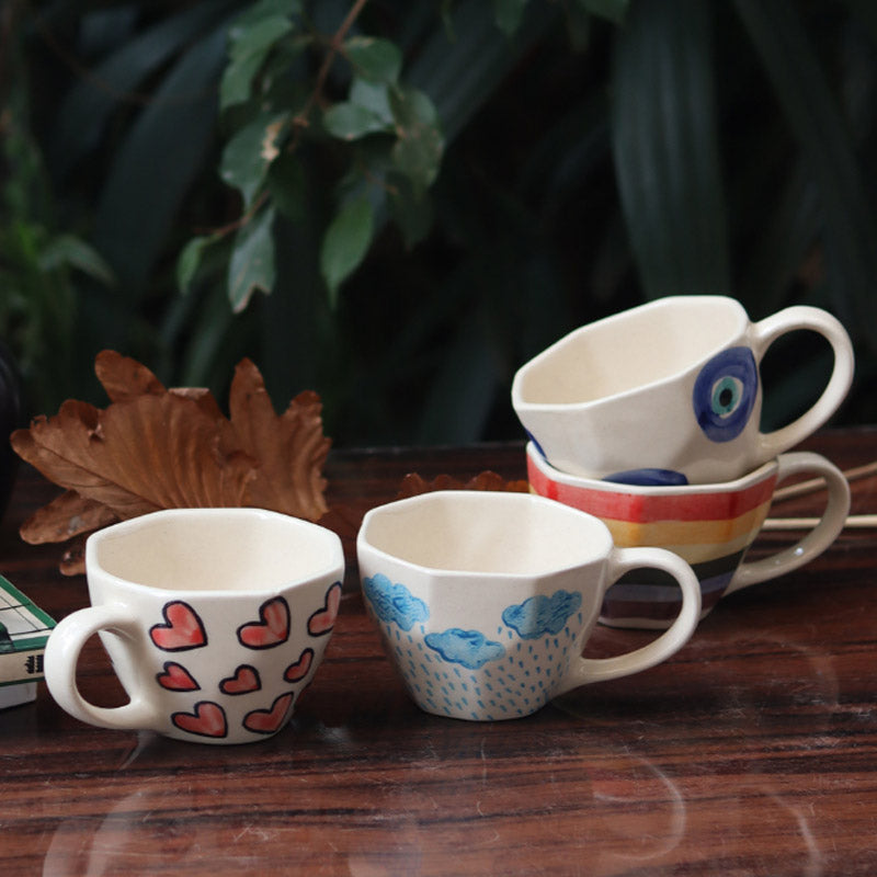 Buy Madva Ceramic Cup (250 ML) - Set of Six Mug & Tea Cup from Vaaree