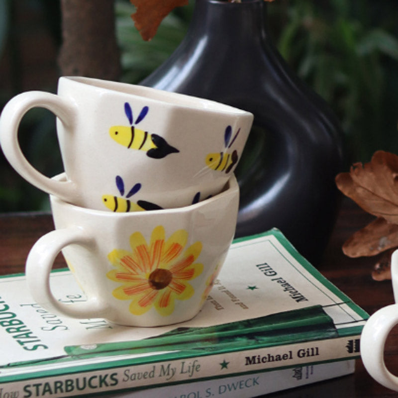 Buy Madva Ceramic Cup (250 ML) - Set of Six Mug & Tea Cup from Vaaree