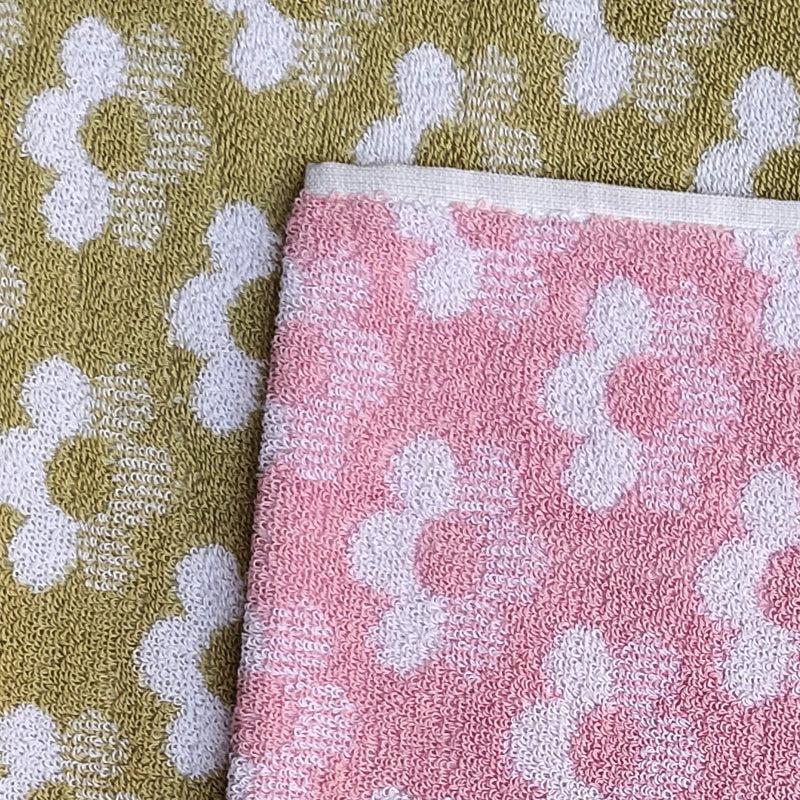 Buy Macca Hand Towel (Pink & Green) - Set Of Two Hand & Face Towels from Vaaree