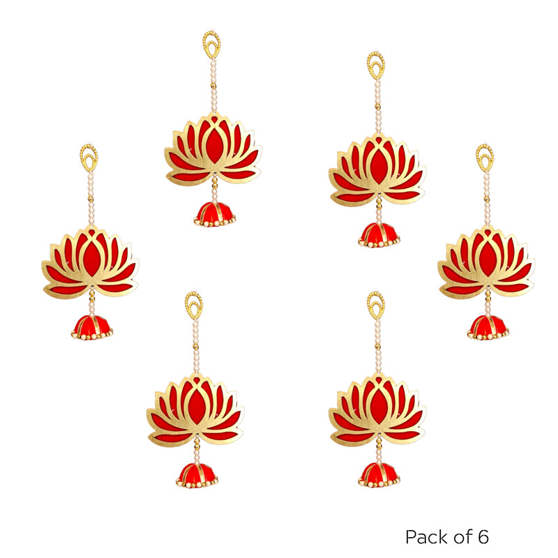 Buy Kamal Sima Latkan (Red) - Set Of Six Latkans from Vaaree