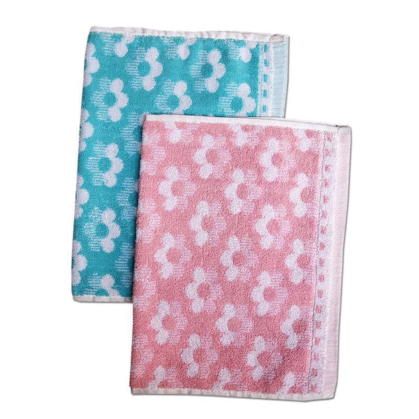 Buy Macca Hand Towel (Sky & Pink) - Set Of Two Hand & Face Towels from Vaaree