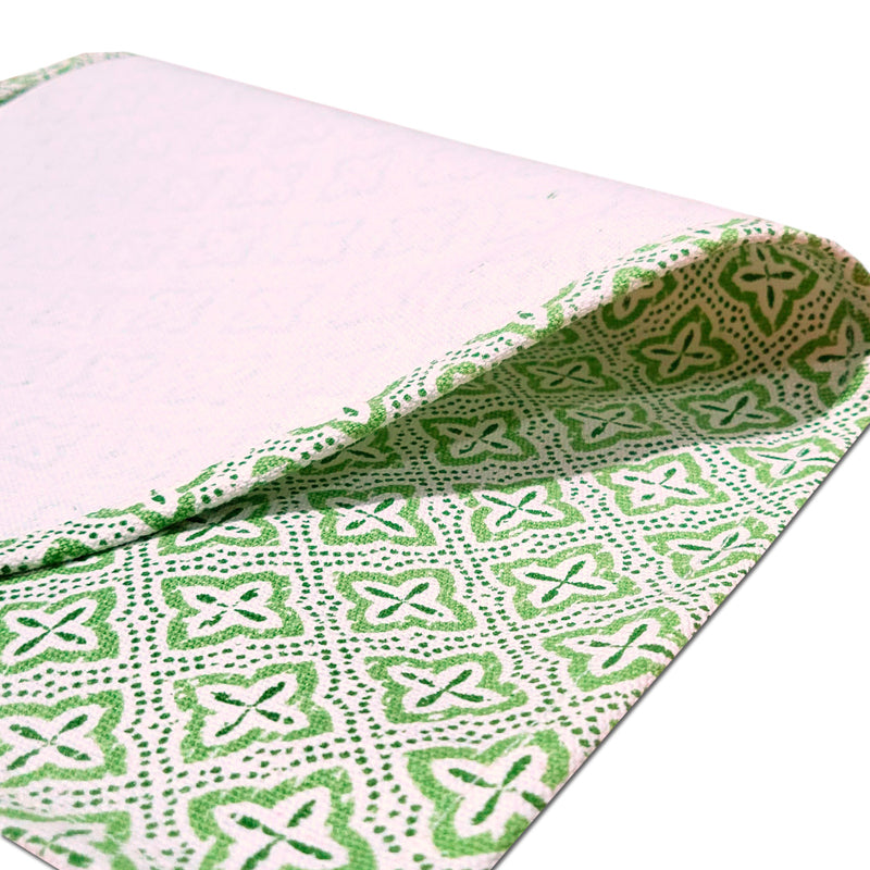 Kitchen Set - Glama Green Runner & Placemat - Seven Piece Set