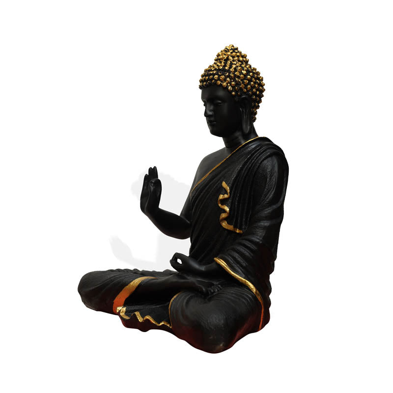 Buy Buddha Charitha Showpiece - Black & Gold Showpieces from Vaaree