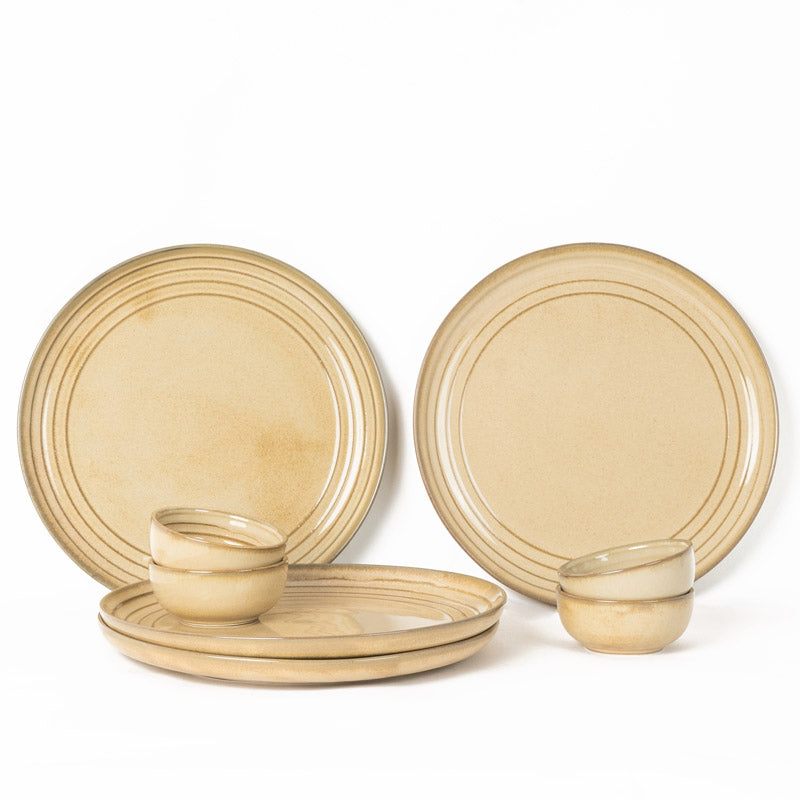 Buy Estia Dinner Set (Tuscan Beige) - Eight Piece Set Dinner Set from Vaaree