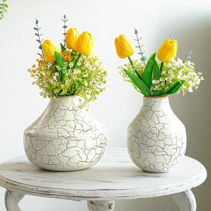 Buy Cramery Metal Vase - Set Of Two Vase from Vaaree