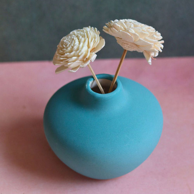 Buy Orla Ceramic Vase - Blue Vase from Vaaree