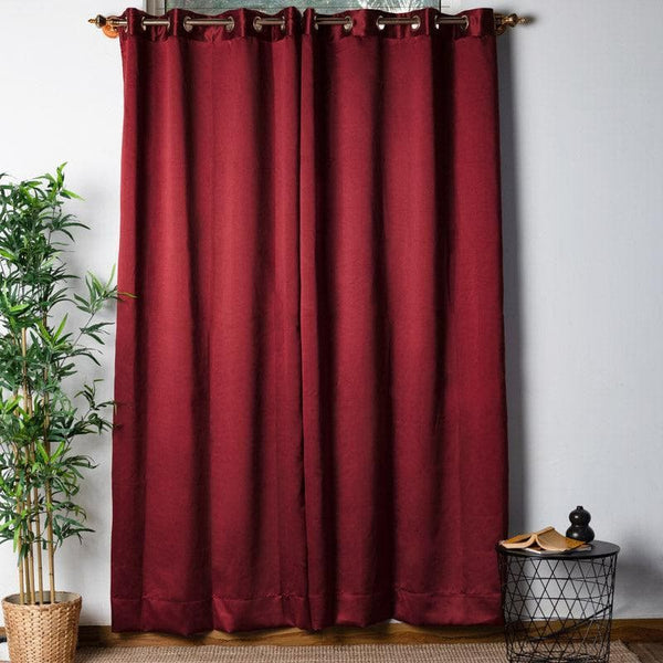 Buy Maroon Castle Curtain at Vaaree online | Beautiful Curtains to choose from